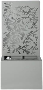 30.7" Outdoor Wall Fountain, Leaf Cutout Waterfall Fountain with LED Lights, Garden Wall Decor for Patio, Light Grey - Image 5