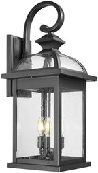 Darkaway Outdoor Lights Fixtures Wall Mount, Extra Large 26inch Outdoor Wall Sconce Lights with Seeded Glass Waterproof Outside Exterior Lights Fixture for House Front Porch Patio Garage E12 Bulb Base by Darkaway