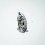 OLOMA Sitting Gargoyle Concrete Garden Statue Gothic Winged Bat Demon Sculpture Handcrafted Outdoor Fantasy Lawn Yard Decor Weather Proof Ornament Spooky Garden Art Mythical Creature Accent - Image 4