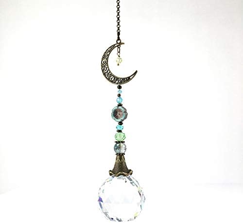 Crescent Moon Crystal Sun Catcher, LG 40mm - Image 5