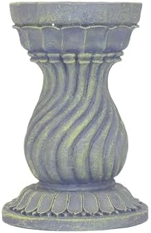 Echo Valley 9178 Serpentine Resin Pedestal Column Outdoor Décor for Lawns and Gardens for Gazing Globe or Sundial, Gray, 8.5 x 12.13 inches - Image 2