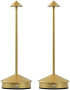 LED Rechargeable Cordless Table Lamps Gold by KROPTIBTableLamp