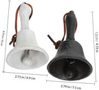 2pcs Cast Iron Hand Call Bell Vintage Desktop Bell Xmas Decor - Image 2