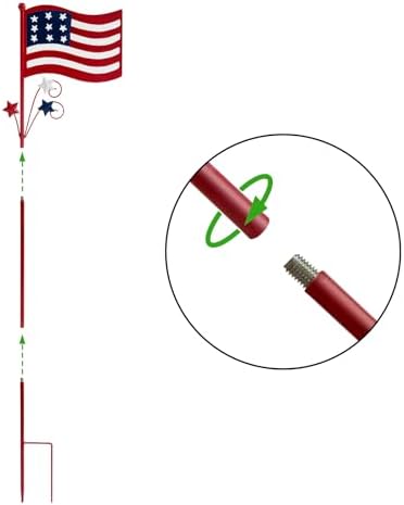 A ANLEOLIFE Decorative Garden Stakes for Outside, Metal Garden Decor Rustic American Flag and Welcome Sign, Yard Stakes Indoor & Outdoor Patio Lawn - Image 4