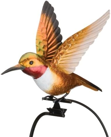 Regal Art & Gift Rocker Hummingbird Garden Stake, Kinetic Metal Yard Art - Image 7