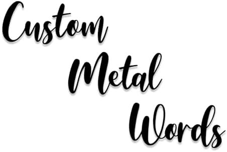 Personalized Metal Words, Custom Script Wall Lettering, Cursive Name or Text Sign for Bedroom, Nursery, Home, Office, Indoor or Outdoor Decor by ENFODREAM