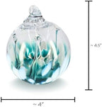 Luke Adams Handmade Glass Gazing Balls for Garden – Hand Blown Glass Gazing Ball for Yard Décor – Decorative Garden Globe (Waterfall) - Image 3