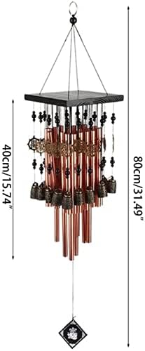 Outdoor Indoor Metal Tube Wind Chime with Copper Bell Large Windchimes for Patio Garden Terrace (Color : Bronze) (Red Copper) - Image 6