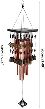 Outdoor Indoor Metal Tube Wind Chime with Copper Bell Large Windchimes for Patio Garden Terrace (Color : Bronze) (Red Copper) - Image 6