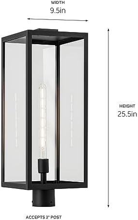 Kichler Branner Outdoor Post Light, Textured Black - Image 2