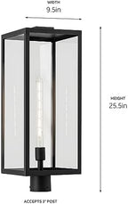 Kichler Branner Outdoor Post Light, Textured Black - Image 2
