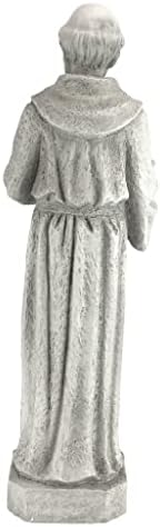 Design Toscano Nature's Nurturer Francis Assisi Religious Garden Decor Statue Bird Bath Feeder, Small, 20 inch, Cast Stone Resin, Antique Stone Finish - Image 6