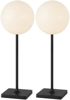 JONATHAN Y Allie 17.5" Rechargeable Cordless LED Lamp, Black, Set of 2 by JONATHANY