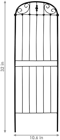 Sunnydaze 32" Black Metal Garden Trellis for Climbing Plants, 2-Pack - Image 3