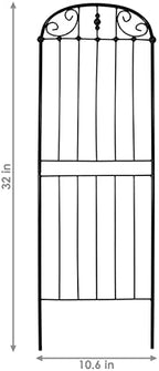 Sunnydaze 32" Black Metal Garden Trellis for Climbing Plants, 2-Pack - Image 3