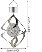 2 Pcs Solar Wind Chime Xmas Hanging Light LED Color Changing - Image 2