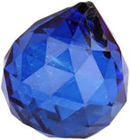 100mm Large Crystal Prism Suncatcher for Windows Hanging, Colorful Glass Crystal Sun Catcher Beads Pendants Maker Balls for Indoor Outdoor Garden Feng Shui Home Decor Blue by YlobdolY