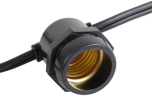 Novelty Lights 37.5 Feet Heavy Duty Light String, 25 E26 Sockets, No Bulbs by NoveltyLights-LightExperts
