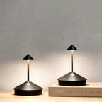 2-Pack Cordless Rechargeable Table Lamps (Black Tiny) by DevSolaLighting