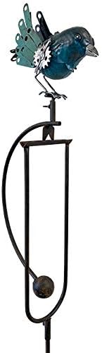 Esschert Staked Metal Mechanical Bluebird Rocker, 54" H by Esschert+Design+USA