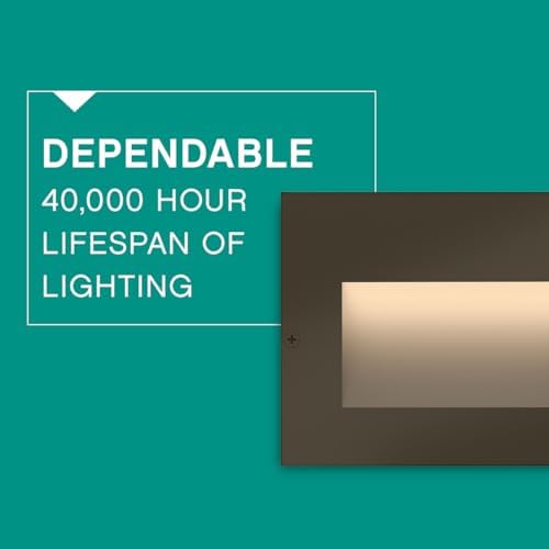 Hinkley Landscape Taper 1563BZ Horizontal 12v Step Light, Low-Voltage Integrated LED, Recessed Mount, Safe for Wet Conditions, Wiring Kit Included, Bronze Finish - Image 5
