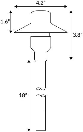 Lightkiwi M4943 Top Hat Path & Area Light for 12 Volt Low Voltage Brass Landscape Pathway Lighting (Light Bulb Not Included) - Image 5