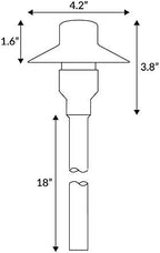 Lightkiwi M4943 Top Hat Path & Area Light for 12 Volt Low Voltage Brass Landscape Pathway Lighting (Light Bulb Not Included) - Image 5