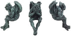 Ebros Gift Notre Dame Chimera Winged Hear No Evil See No Evil Speak No Evil Gargoyle Shelf Sitters Figurines 5" Tall Gargoyle Sculptures Set of 3 - Image 5
