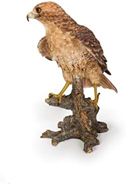 HI-LINE Wild Hawk Standing on Branch Garden Statue - Image 5
