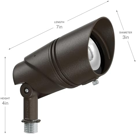Kichler Varia Large Adjustable Integrated Accent Light in Textured Architectural Bronze, CCT Select, 16312AZT - Image 6