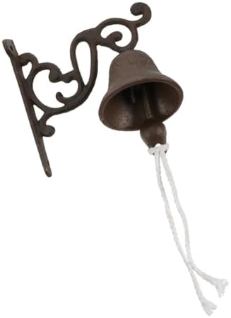 ORFOFE 1pc Antique Style Door Bell Handcrafted Iron Door Chime Wireless Wall Bell Accessory - Image 4