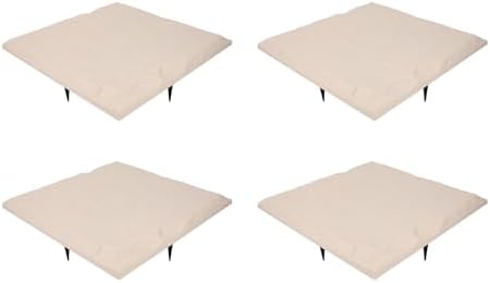 Resin Stepping Stones 4 Pack, 15.5 Inch, with Ground Stakes (Beige) - Image 2