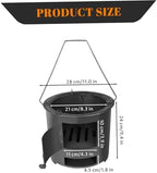Tabletop Fire Pit, Portable Tabletop Fire Pit with Large Opening, Low Smoke Camping Stove Fueled by Pellets or Wood for Outdoor/Patio.. - Image 3