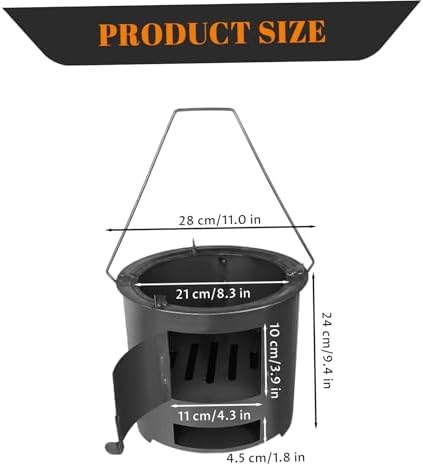 Tabletop Fire Pit, Portable Tabletop Fire Pit with Large Opening, Low Smoke Camping Stove Fueled by Pellets or Wood for Outdoor/Patio.. - Image 3