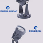 2pcs 3W Led Beam Light - Rotation Spotlight, LED Outdoor Spotlight Floodlight, IP65 Waterproof Advertising Billboard Spotlight, for Lawn Garage Patio Illumination(White,3W(85-265V)) - Image 5