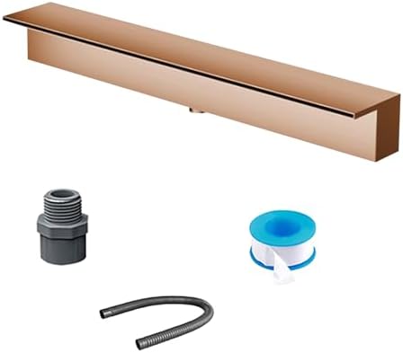 Outdoor Stainless Steel Water Fountain Kit - 39.4" Bronze Waterfall for Garden, Patio, Koi Pond & Spa Decor - Elegant Water Feature for Poolside & Backyard Aesthetics by Unknown
