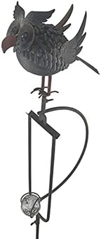 Red Carpet Studios Garden Stake Yard Art Metal and Glass Balance Rocker with 4-Prong Stake, 55" Tall, Owl by RedCarpetStudios