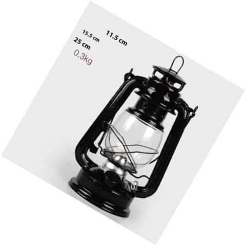 2pcs Vintage Iron Kerosene Lamp with Glass, Windproof Portable Lantern - Image 2