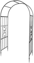 Outvita 7.3FT Dark Green Metal Garden Arch Trellis for Climbing Plants by Outvita