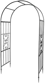 Outvita 7.3FT Dark Green Metal Garden Arch Trellis for Climbing Plants by Outvita