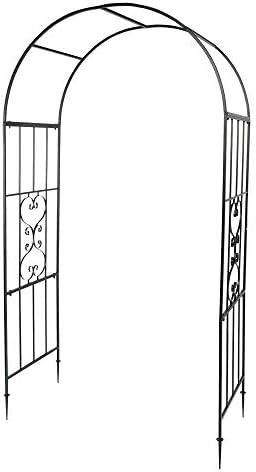 Outvita 7.3FT Dark Green Metal Garden Arch Trellis for Climbing Plants by Outvita