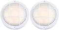 GRUENLICH LED Bulkhead Light, 8" Round Aluminum, 3000K, White, 2 Pack by GRUENLICH