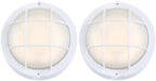 GRUENLICH LED Bulkhead Light, 8" Round Aluminum, 3000K, White, 2 Pack by GRUENLICH