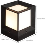 Creative Square Cube Modern Pillar Post Lamp Personality Waterproof Ip54 Outdoor Column Light Black Finish Aluminum Metal External Pond Patio Landscape Deck Fence Table L(One Color-M-H 26Cm) - Image 6