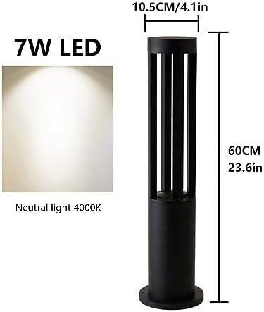 Modern LED Lawn Lamp Waterproof IP55 Outside Post Bollard Light Fixture External Villa Parks Courtyard Patio Walkway Pathway Column Light Garden Landscape Lighting - Image 2