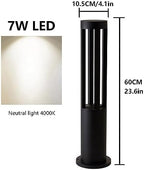 Modern LED Lawn Lamp Waterproof IP55 Outside Post Bollard Light Fixture External Villa Parks Courtyard Patio Walkway Pathway Column Light Garden Landscape Lighting - Image 2