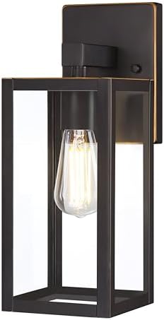 GRUENLICH Outdoor Porch Light, Rustproof Wall Sconce, Tempered Glass by GRUENLICH