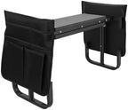Yosoo Garden Kneeler Seat Gardening Stool Kneeler Bench with 2 Spacious Tool Pouches Adjustable Height Foldable for Gardening Camping Picnics (Black) - Image 5