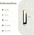 Outdoor Path Lighting Fixture Modern Landscape Pathway Light Black Lawn Floor Light with 3000K LED Bollard Lighting Outside Housing Waterproof Post Lantern for Patio Entrance - Image 2