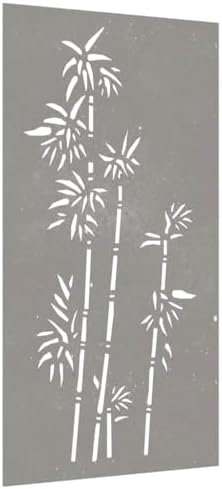 FMPGJLYH Corten Steel Wall Decoration, Bamboo Pattern Metal Garden Art, Weathered Rust Finish Outdoor Privacy Screen for Patio Backyard, 41.3 x 21.7 Inch Rectangular Panel - Image 3